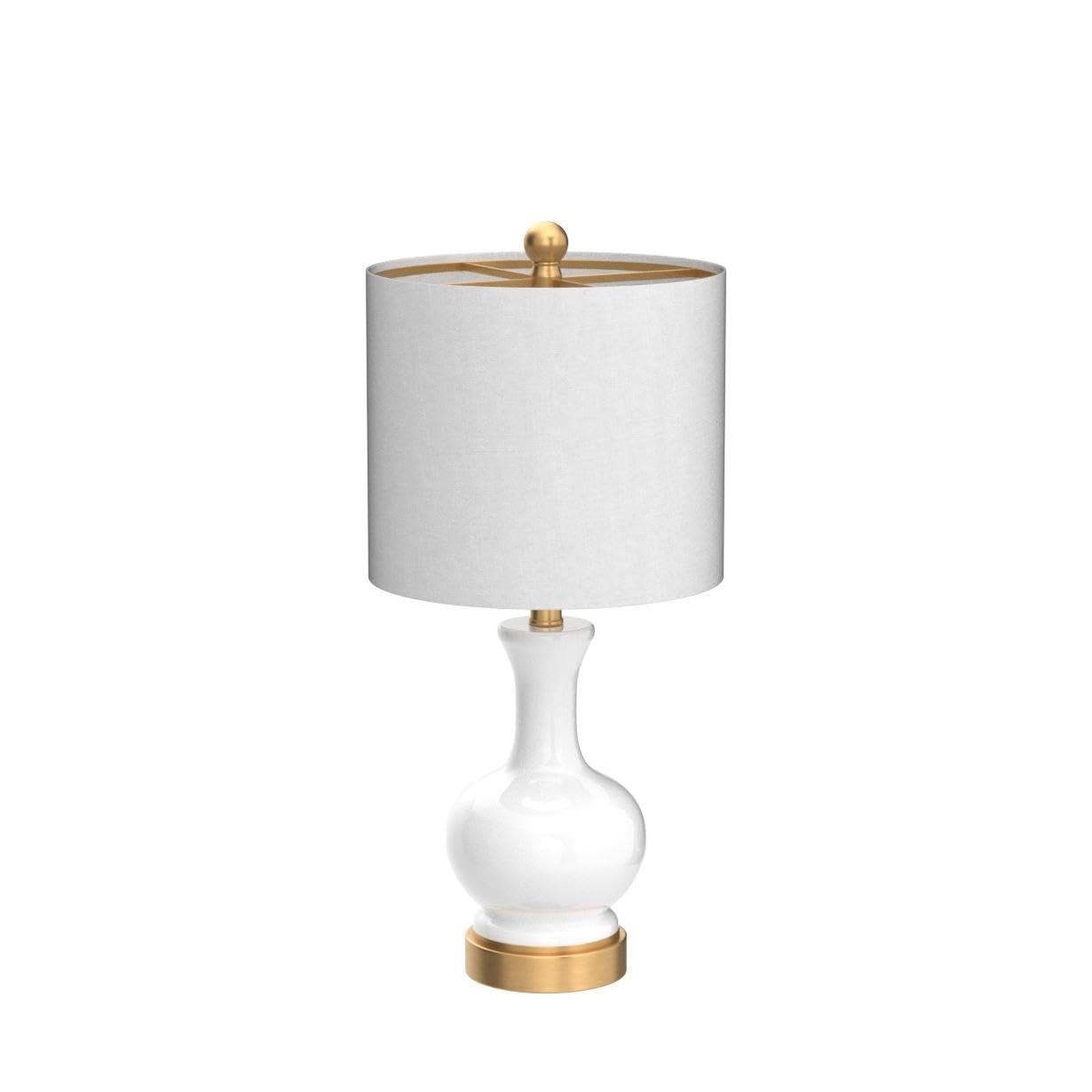 YL4033A-SET2 Set of 2 Table Lamps Cox 22" Glass/Metal LED Table Lamp Contemporary