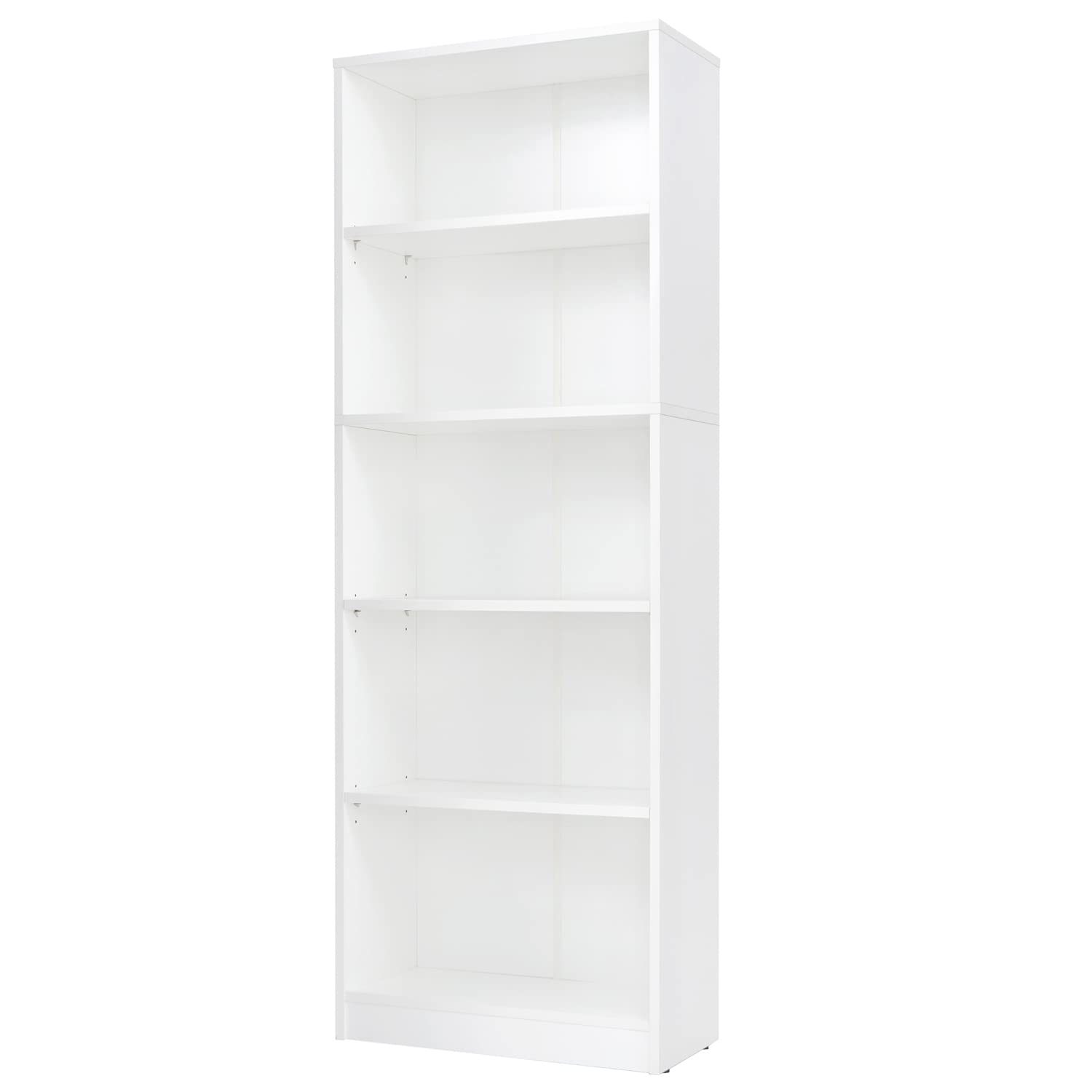 5 Shelf Wood Bookcase Freestanding Display Shelf Adjustable Layers Bookshelf for Home