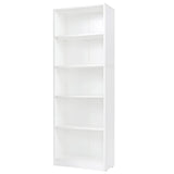 5 Shelf Wood Bookcase Freestanding Display Shelf Adjustable Layers Bookshelf for Home