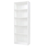 5 Shelf Wood Bookcase Freestanding Display Shelf Adjustable Layers Bookshelf for Home