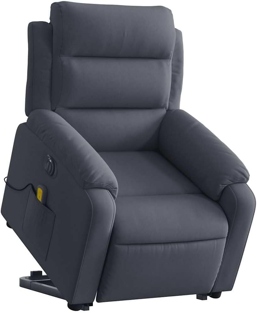 Stand-Up Massage Recliner Chair - Lift & Tilt, Vibration Massage, Plush Velvet Comfort,