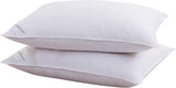 Grey Goose Down Feather Pillows for Sleeping,100% Cotton Fabric for Side and Back