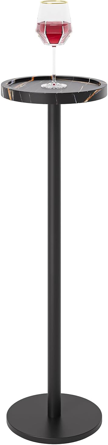 Drink Table, Small Pedestal Side Table, Round Cocktail Table