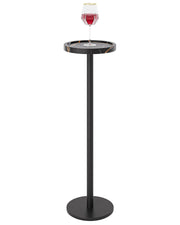 Drink Table, Small Pedestal Side Table, Round Cocktail Table, Circle End Table