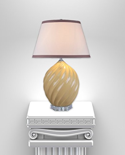 40044-2, 26 1/2" High Traditional Ceramic Table Lamp, Daffodil Yellow