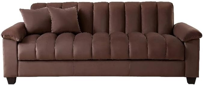 83" Convertible Modern Velvet Storage Sleeper Sofa Bed in Green