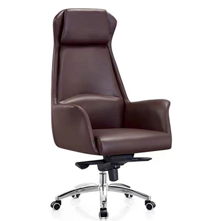 Modern Style Swivel Office Chair with Wheels/Armrests Chrome Metal Frame Modern