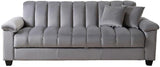 83" Convertible Modern Velvet Storage Sleeper Sofa Bed in Green