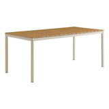 Finn 71 Inch Outdoor Patio Dining Table for 6 People in Natural