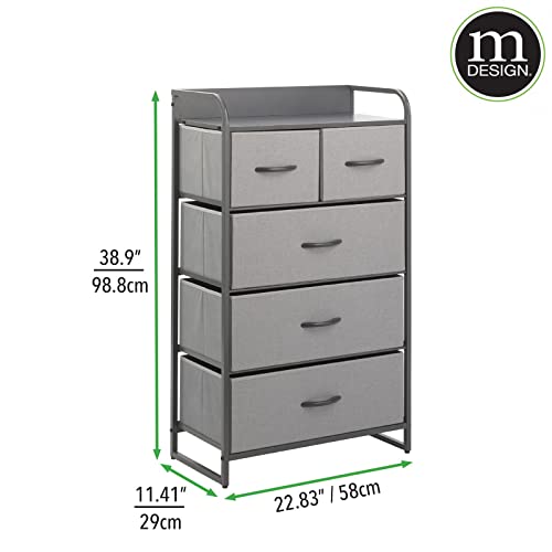 Tall Dresser Storage Chest - Vanity Furniture Cabinet Tower Unit for Bedroom, Office