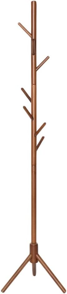 Floor Coat Rack Coat Rack Wooden Coat Rack Tree，8 Hook Jacket and Coat Stand