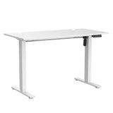 Standing Desk, 48 x 24 in Electric Height Adjustable Computer Desk for Home Office, Sit Stand up Work Gaming Table with Memory Controller/Headphone Hook, Rising Lift Workstation-White