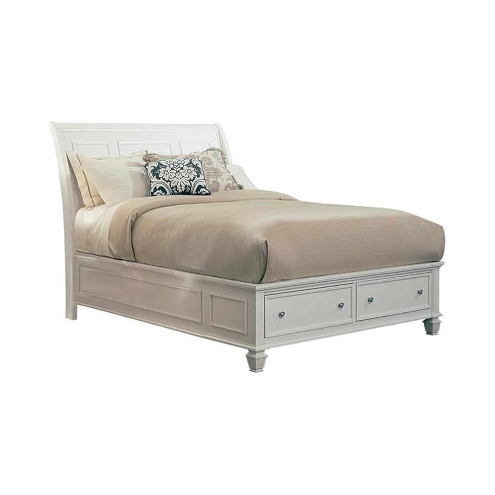 r Sandy Beach Queen Bed 4-Piece Set, Cream White