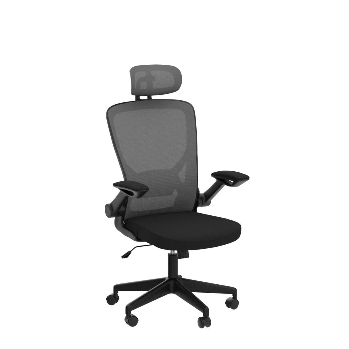 Ergonomic Office Chair, Breathable Mesh Desk Chair with Headrest and Flip-up Arms for Office,Gaming,Computer Lumbar Support Swivel Task Chair, Adjustable Height,Black