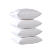 4 Pack Waterproof Down Feather Proof Pillow Protectors with Zipper King Size Set of 4 Poke Proof Bed