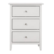 Daniel 3 Drawer Nightstand in White