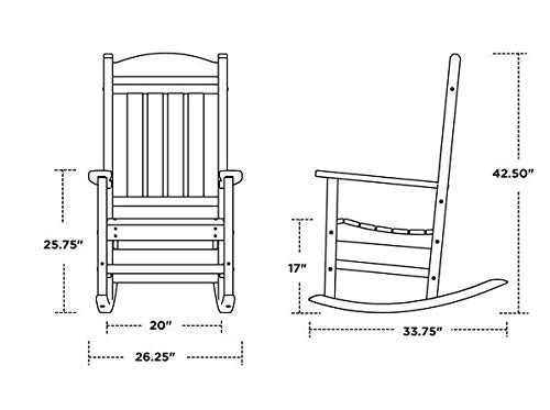 R100BL Presidential Rocking Chair, Black