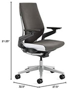 Office Chair - Ergonomic Work Chair with Wheels for Carpet - Comfortable Office Chair