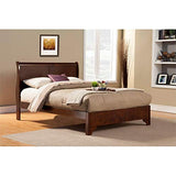 Full Size Wood Sleigh Bed, Box Spring Required, in Cappuccino (Brown)