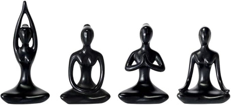 4pcs Yoga Ornaments Yoga Accessory Yoga Statue Decorative Yoga Figurine
