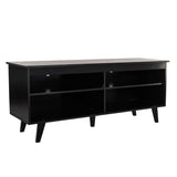 TV Stand Cabinet with 4 Shelves and Cable Management, Entertainment Center for TVs