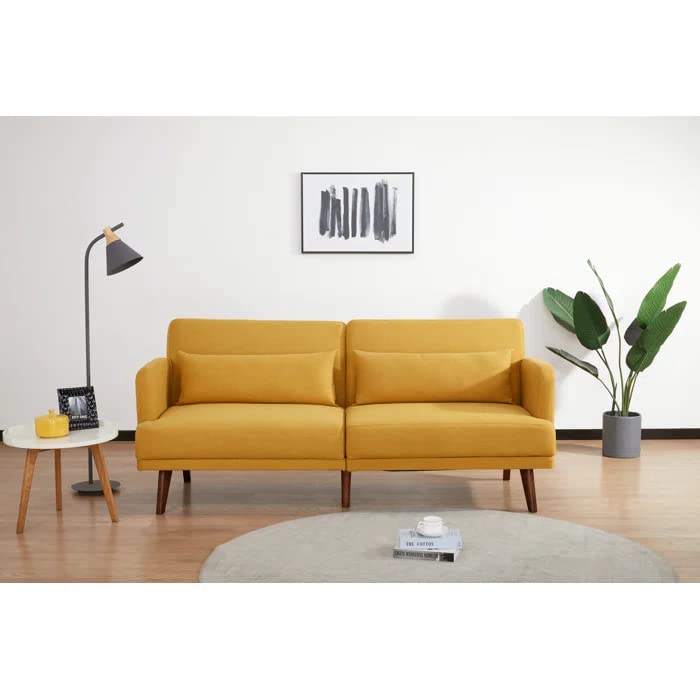 Home Series Mid-Century Modern 76.38'' Upholstered Convertible 3-Seater Sofa