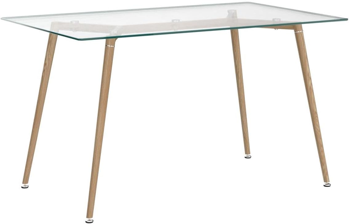 Mid Century Dining Table, Office Desk, Glass : 8mm,