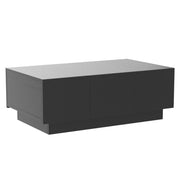 Extendable Coffee Table with 2 Drawers, Rectangle Center Table