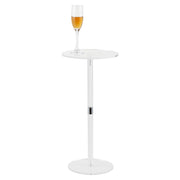 Acrylic Drink Table, 10" L x 10" W x 21.3" H Acrylic Side Table, Small Round Side Table