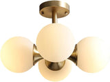 Lighting Brushed Gold Sputnik Flush Mount Ceiling Light Mid Century Modern Overhead