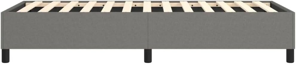 Bed Frame Dark Gray 39.4"X74.8" Twin Fabric