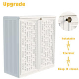 Outdoor Storage Cabinet Waterproof with Shelf, Lockable Outdoor Box