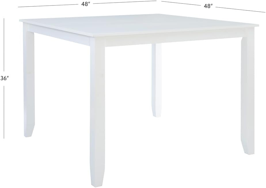 White Conolly Square Counter Height Dining Table