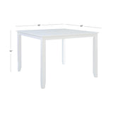 White Conolly Square Counter Height Dining Table