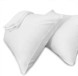 White Pillow Cases Standard Size-100% Cotton Pillowcase Covers with Zipper Hidden