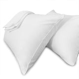 White Pillow Cases Standard Size-100% Cotton Pillowcase Covers with Zipper Hidden