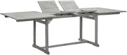 Patio Dining Table (63"-94.5")x39.4"x29.5" Solid Acacia Wood