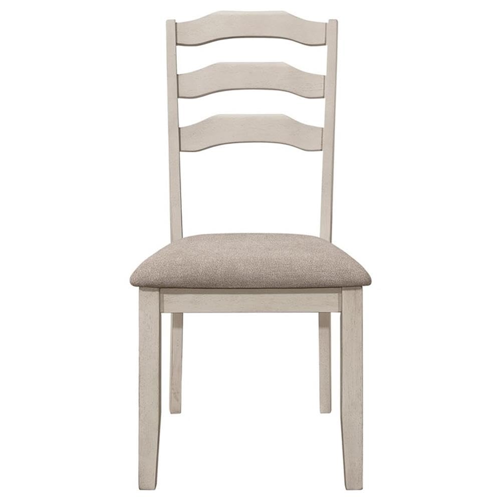 Wood Starburst Dining Table Set in Khaki and Rustic Cream