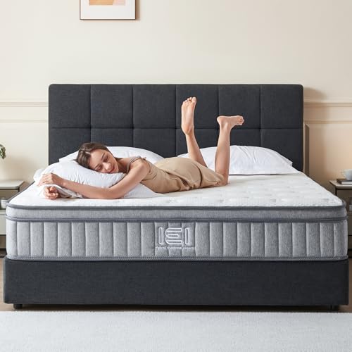 King Size Mattress, 12 inch Hybrid King Mattress in a Box, Memory Foam Mattress