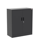 Locking Cabinet, 36" Metal storage cabinet with 2 Adjustable Shelves