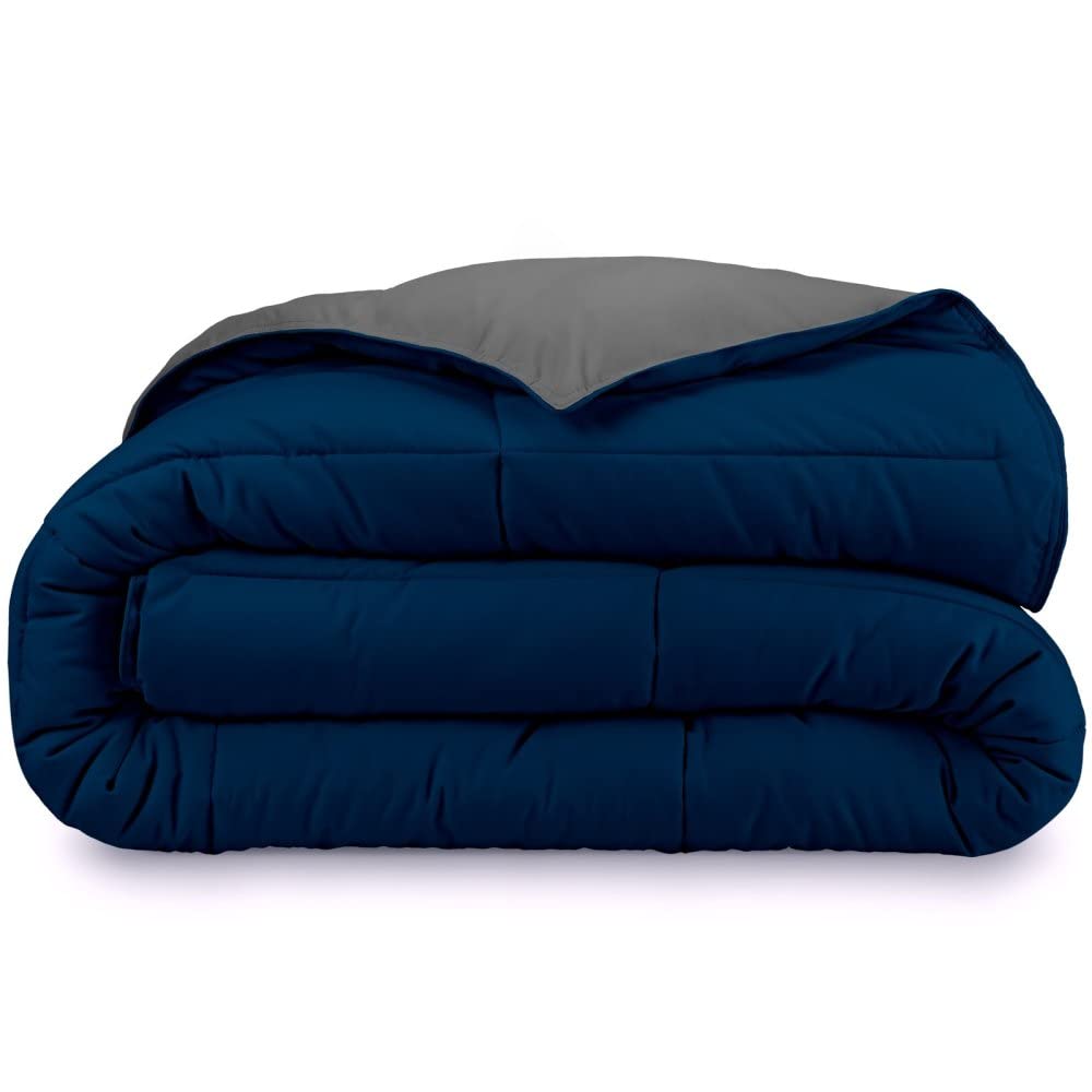 1 Pieces Light Fluffy Comforter Queen Size Goose Down Alternative Reversible