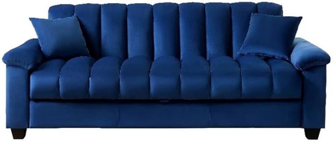 83" Convertible Modern Velvet Storage Sleeper Sofa Bed in Green