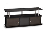 Designs2Go 50 inch TV Stand with 3 Storage Cabinets and Shelf, Black