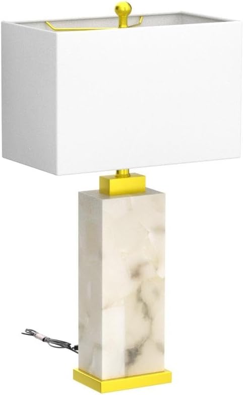 JYL6201A Elizabeth 27.5" Alabaster LED Table Lamp Coastal Contemporary Bedside Desk