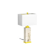 JYL6201A Elizabeth 27.5" Alabaster LED Table Lamp Coastal Contemporary Bedside Desk