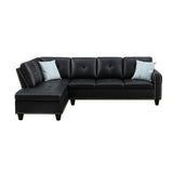 99.5" W x 67" D Transitional PU Faux Leather Sectional Sofa with Chaise Lounge & Storage