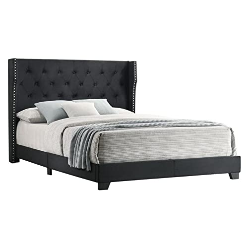 Panel Bed, Eastern King, Black