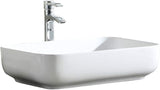 Rectangular Thin Edge Vessel Sink Vitreous China W/O Overflow