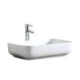 Rectangular Thin Edge Vessel Sink Vitreous China W/O Overflow