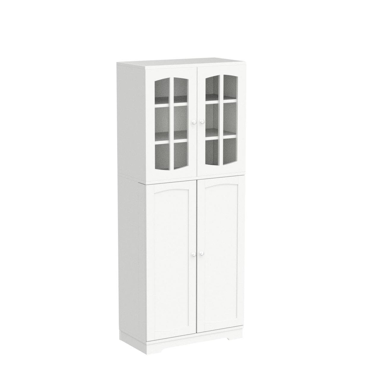 TOLEAD 64" Tall Kitchen Pantry Storage Cabinet, Pantry Cabinet with Doors and Shelves, Modern Food Pantry Cabinet Cupboard, Storage Cabinet for Kitchen, Living Room, Dining Room, Bathroom, White